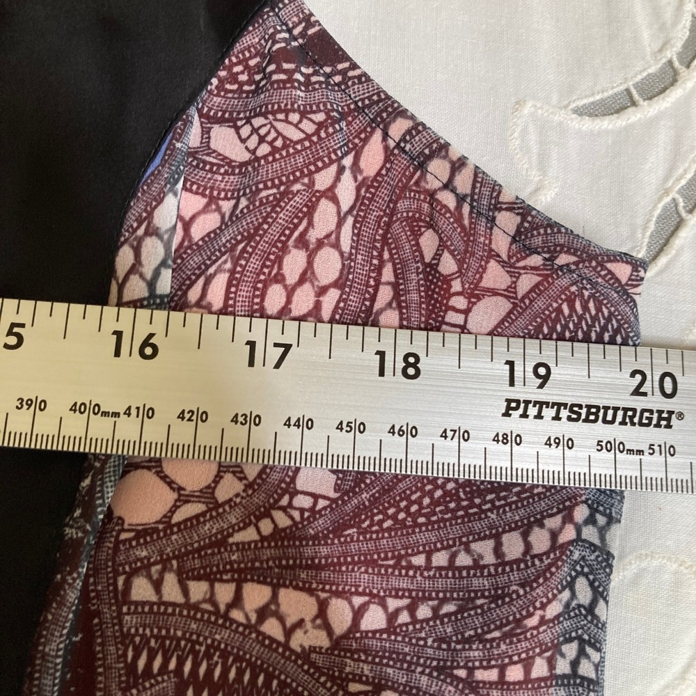 Kardashian Kollection Womens L Paisley Lace Print Sleeveless Top Cut Out Back - Picture 14 of 15